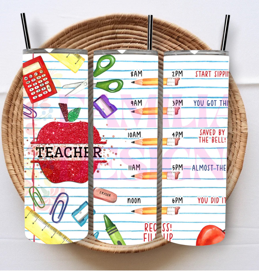 Teacher 20oz skinny tumbler  image 0